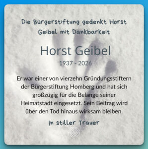 Nachruf: Horst Geibel (1937–2026)